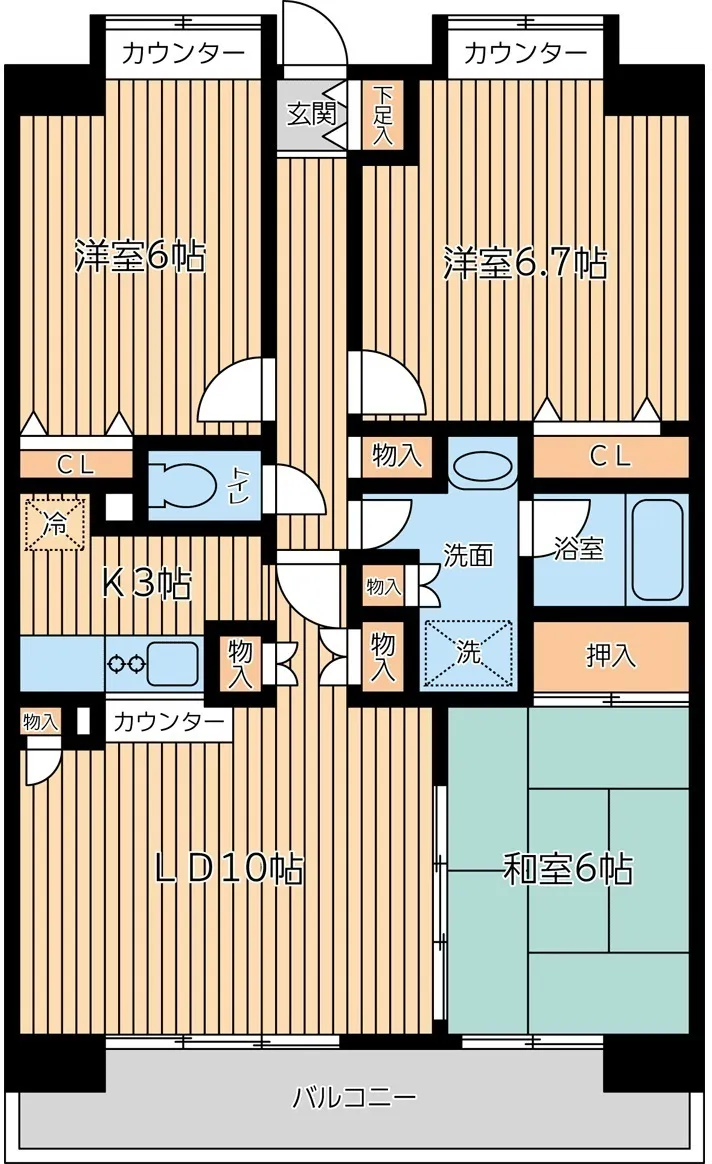 CITY SPIRE Nishikasai - Floor Plan - ["Floor", "Flooring", "Apartment"]