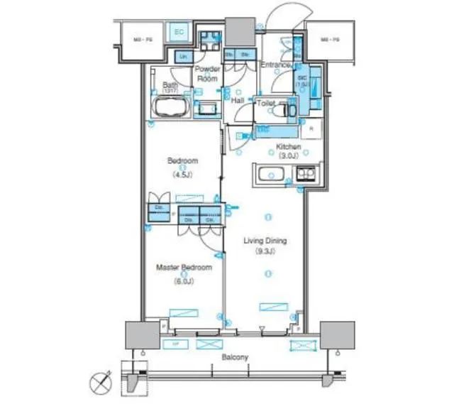 Park Axis Toyosu Canal - Floor Plan - ["Floor plan", "Plan", "Diagram"]
