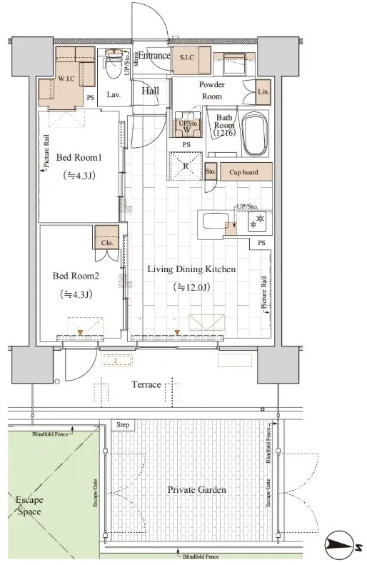 Blanchiesta Kiba - Floor Plan - ["White", "Plan", "Diagram"]