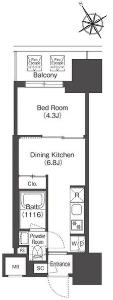 Comforia Liv Itabashi - Floor Plan - ["Diagram"]