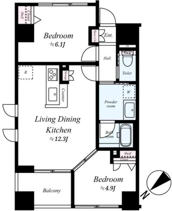 EXA Asakusa East - Floor Plan - ["White", "Plan", "Diagram"]