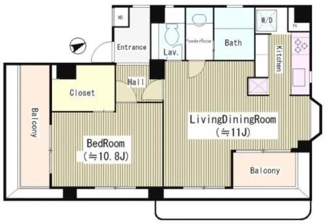 Orchid Yoyogi Uehara - Floor Plan - ["Floor plan", "Plan", "Technical drawing"]