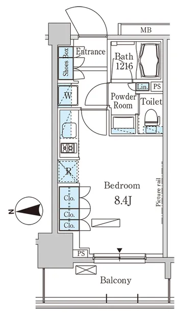 Park Axis Kiba - Floor Plan - ["Rectangle", "Schematic", "Font"]