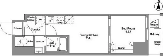 Daffitto Kinshicho - Floor Plan - ["Diagram"]