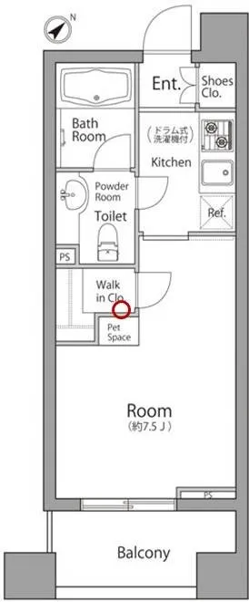 RESIDIA Ikebukuro West - Floor Plan - ["Rectangle", "Parallel", "Font"]