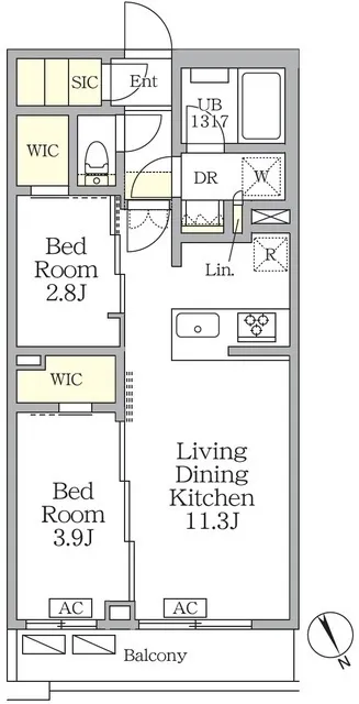 Asyl Court Korakuen - Floor Plan - ["White", "Technical drawing", "Floor plan"]