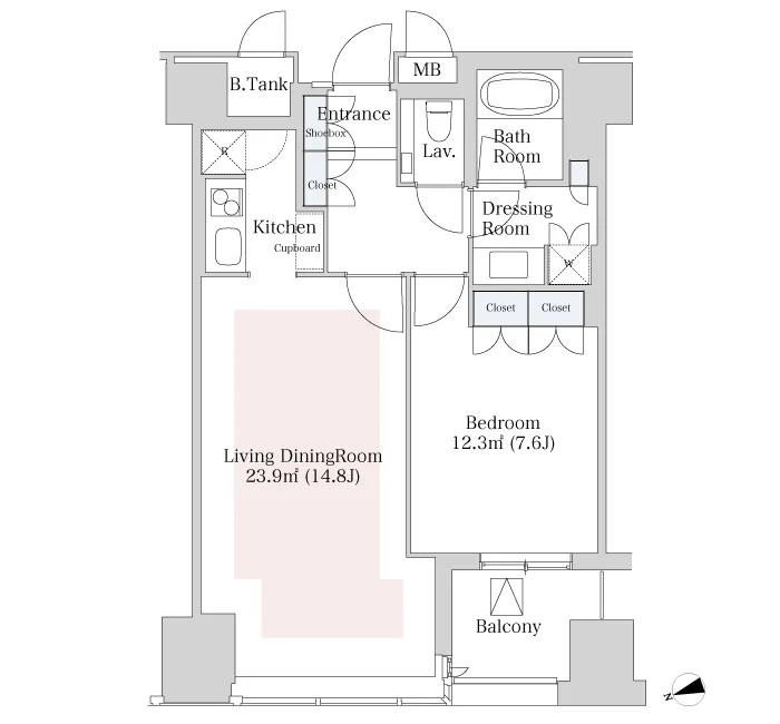 Central Park Tower La Tour Shinjuku - Floor Plan - ["Schematic", "Rectangle", "Slope"]