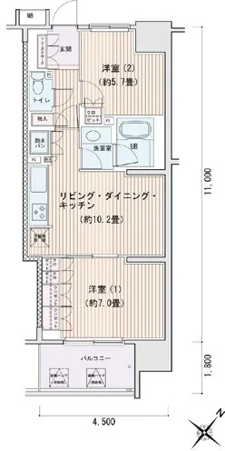 Esty Maison Toyosu Residence - Floor Plan - []