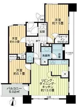 Itopia Oshima Station Coat - Floor Plan - ["Apartment", "Wood stain", "Hardwood"]