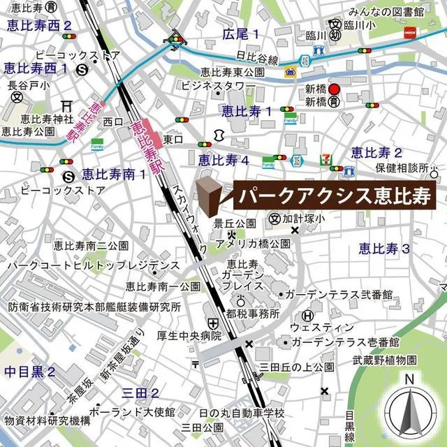 Park Axis Ebisu - Other - ["Map", "Line", "Text"]