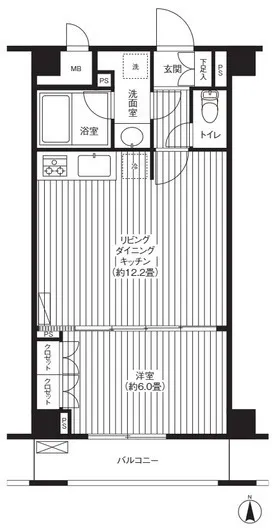 Grand Heights Higashi-Shinjuku - Floor Plan - ["Floor", "Wood flooring", "Hardwood"]