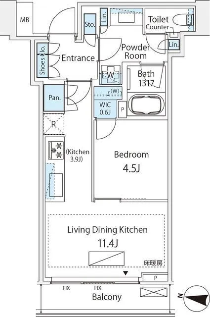 Park Court Shibuya The Tower - Floor Plan - ["Rectangle", "Font", "Parallel"]