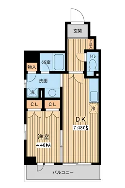 Prospect Monzennakacho - Floor Plan - ["Rectangle", "Plant", "Font"]