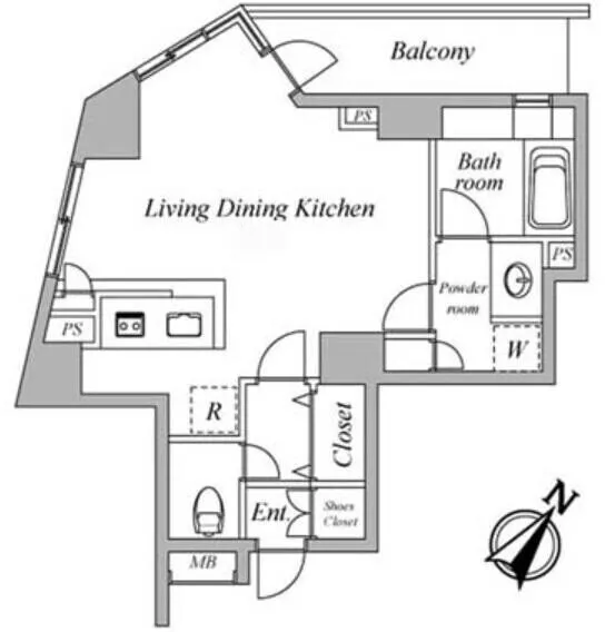 Central Crib Roppongi II - Floor Plan - ["Plan", "Diagram", "Floor plan"]
