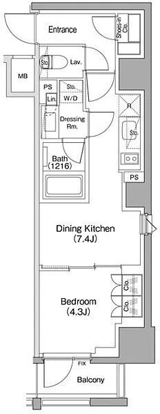 The Park Habio Himonya - Floor Plan - ["Rectangle", "Font", "Parallel"]
