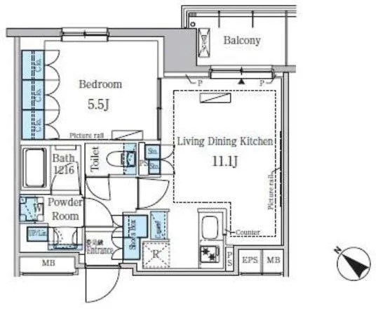 Park Axis Higashi Nihombashi Station Gate - Floor Plan - ["Plan", "Diagram", "Floor plan"]