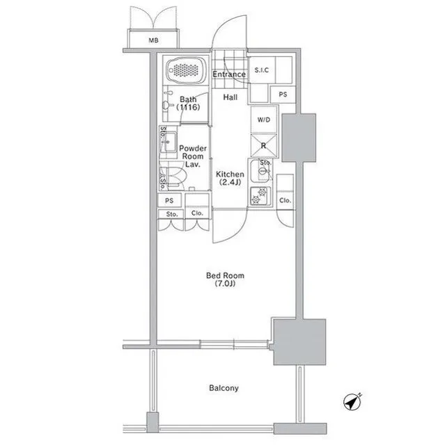 Comforia Shibuya West - Floor Plan - ["Rectangle", "Schematic", "Parallel"]