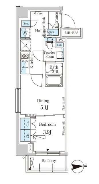 Park Axis Ichigaya Kagacho - Floor Plan - ["Floor plan", "Text", "Plan"]