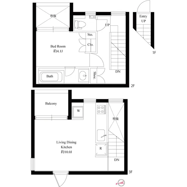 Square Court Waseda - Floor Plan - ["Schematic", "Rectangle", "Parallel"]