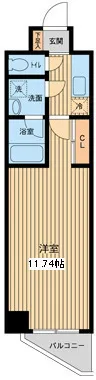 Prospect Monzennakacho - Floor Plan - ["Apartment", "Balcony"]
