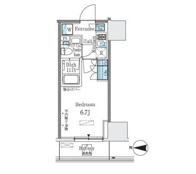Park Cube Oimachi Residence - Floor Plan - ["Rectangle", "Schematic", "Font"]