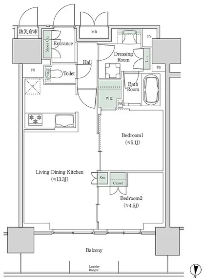 Brookside Residence Kiba - Floor Plan - ["White", "Plan", "Diagram"]