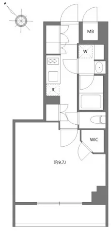 KDX Residence Toyosu - Floor Plan - ["White"]