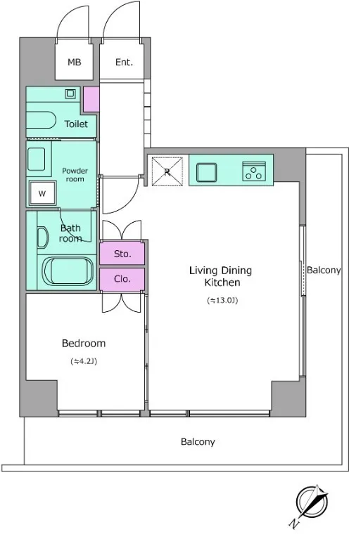 Urban Park Yoyogi - Floor Plan - ["White", "Diagram", "Floor plan"]
