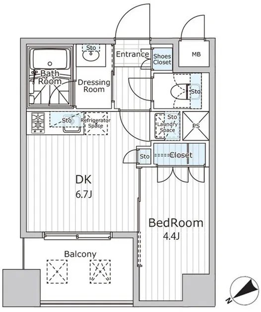VIERA Court Nihonbashi Hisamatsucho - Floor Plan - ["Rectangle", "Schematic", "Font"]