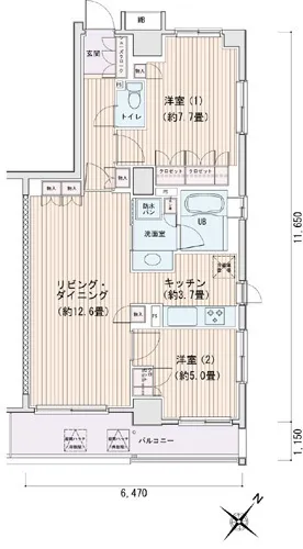 Esty Maison Toyosu Residence - Floor Plan - ["Plan", "Floor plan", "Diagram"]