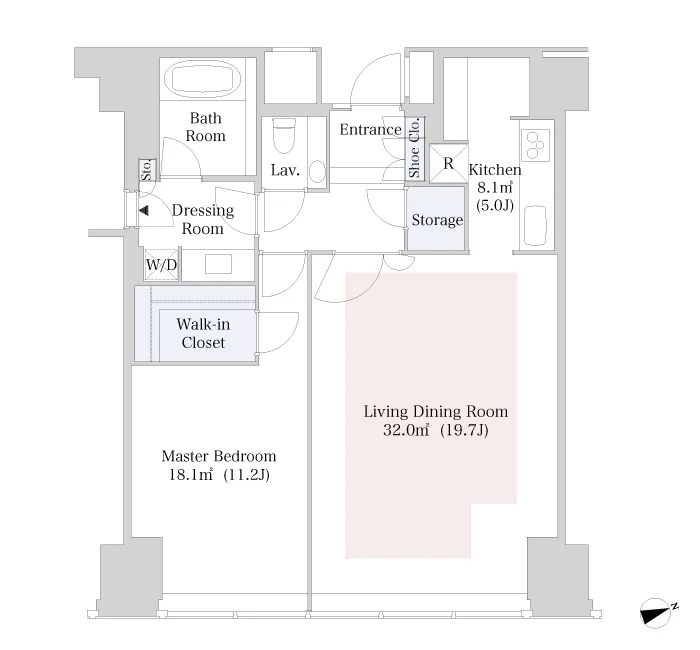 Central Park Tower La Tour Shinjuku - Floor Plan - ["Font", "Parallel", "Rectangle"]