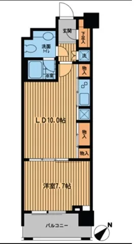 Prime Urban Nihonbashi Yokoyamacho - Floor Plan - ["Apartment", "Condominium", "Balcony"]
