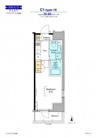 Proud Flat Kiba II - Floor Plan - ["Rectangle", "Schematic", "Parallel"]