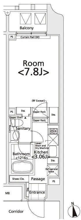 Primal Shinjuku Wakamatsucho - Floor Plan - []