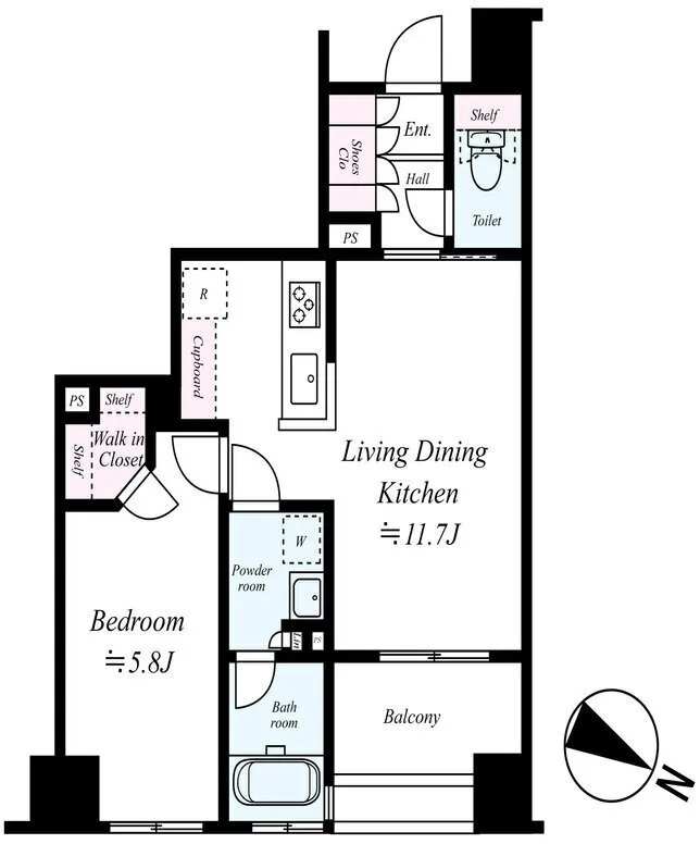 Ascot Park Nihonbashi Comodo - Floor Plan - ["Plan", "Diagram", "Floor plan"]