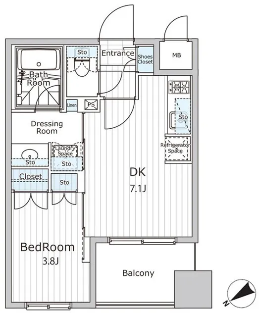 VIERA Court Nihonbashi Hisamatsucho - Floor Plan - ["Wood flooring"]