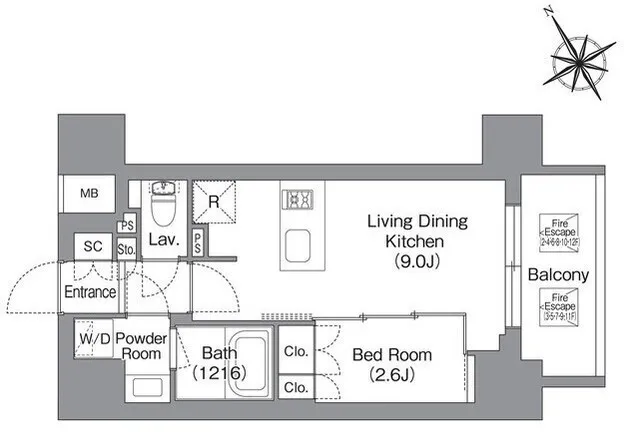 Baus Flats Kuramae - Floor Plan - ["Diagram", "Floor plan"]