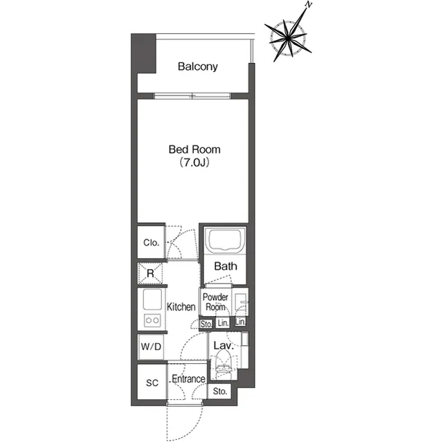 Milia Residence Nihonbashi Ningyocho - Floor Plan - ["Rectangle", "Font", "Parallel"]
