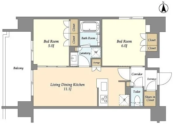 Geoent Ueno Inaricho - Floor Plan - ["Diagram", "Floor plan", "Plan"]