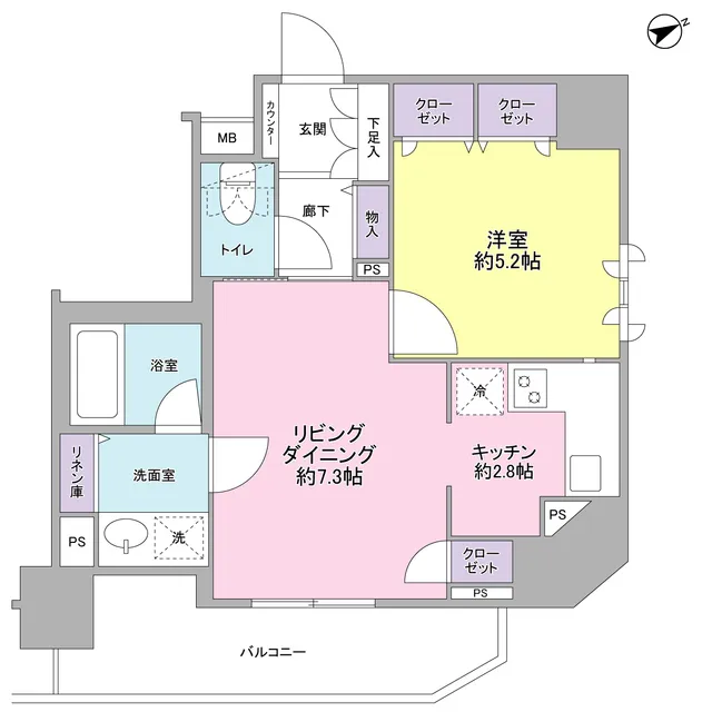 San Pies Omori - Floor Plan - ["Rectangle", "Font", "Schematic"]