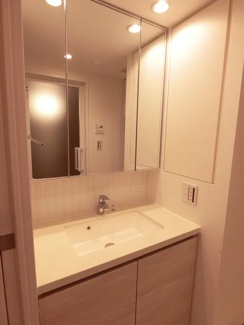 The Park Habio Tsukishima Front - Interior - ["Mirror", "Plumbing fixture", "Sink"]