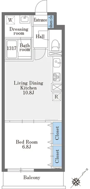 La Douceur Sugamo West - Floor Plan - ["White"]