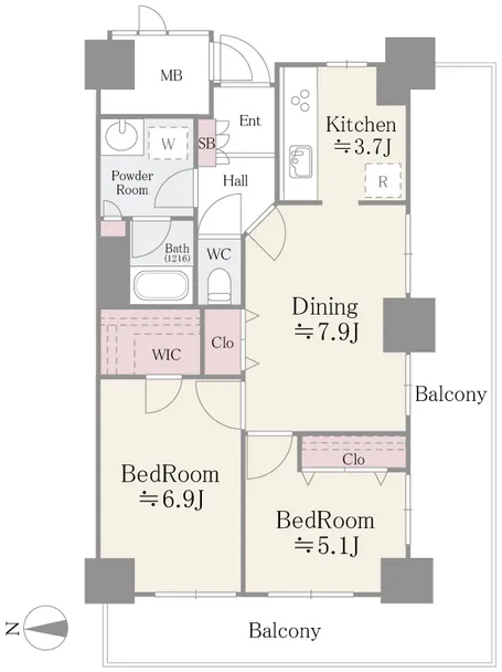 East Core Hifune Ichibankan - Floor Plan - ["Diagram", "Floor plan", "Technical drawing"]