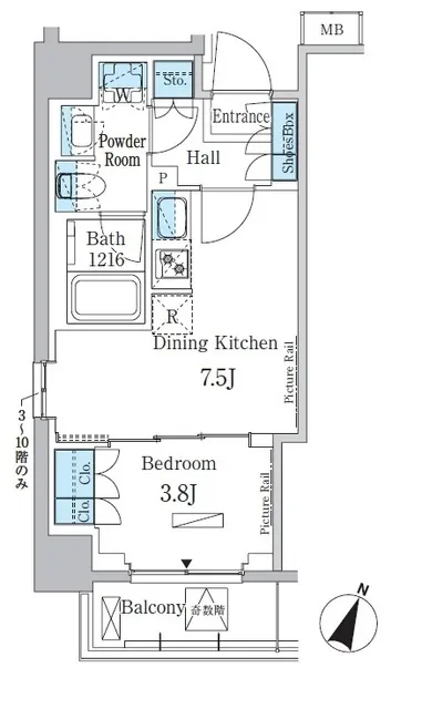 Park Axis Otsuka South Residence - Floor Plan - ["Rectangle", "Font", "Schematic"]