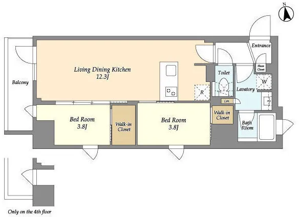 AIFLAT Shinagawa Togoshi Parkside - Floor Plan - ["White", "Diagram", "Floor plan"]