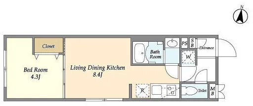 La Douceur Shin Nakano - Floor Plan - []