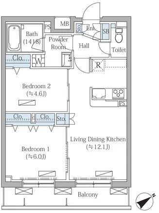 Rovine Meguro Higashiyama - Floor Plan - ["White", "Plan", "Diagram"]