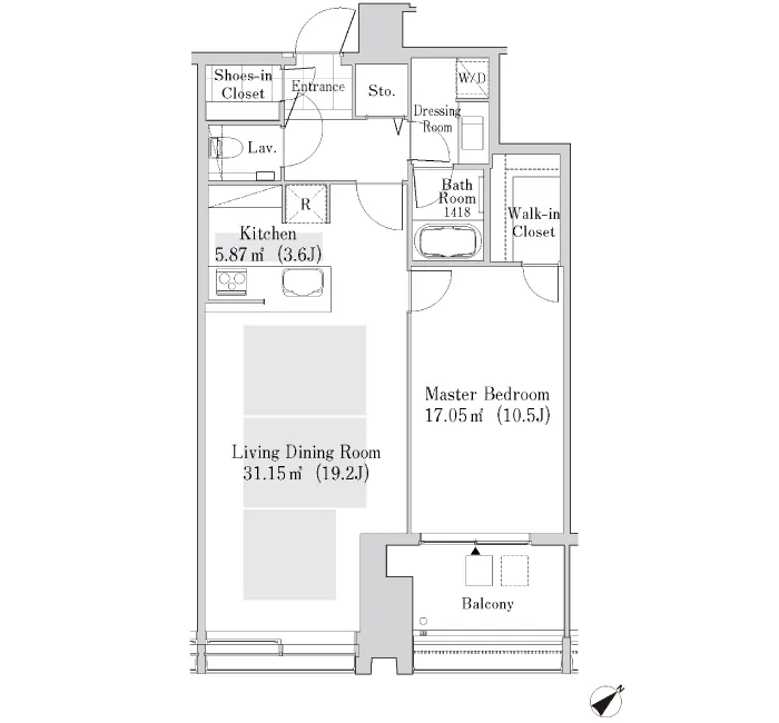 La Tour Shinjuku Garden - Floor Plan - ["Schematic", "Rectangle", "Slope"]