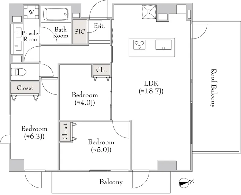 Lumique Omori - Floor Plan - ["White", "Plan", "Diagram"]