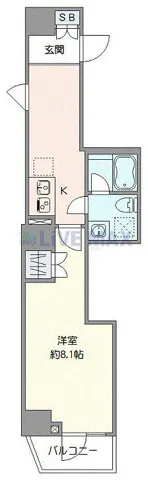 Plaire Deux Ikegami II - Floor Plan - ["Apartment", "Tile Flooring"]